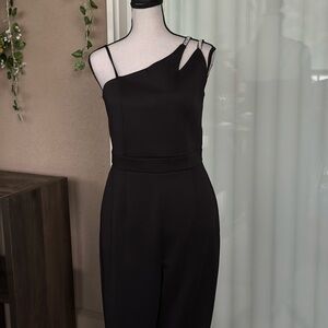 Chic Black Asymmetrical Jumpsuit